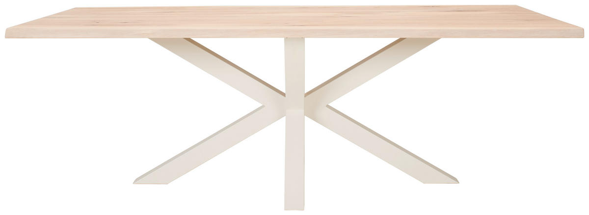 ESSTISCH in Holz 220/100/75 cm  - Eiche Bianco/Creme, LIFESTYLE, Holz/Metall (220/100/75cm) - Niels Andersson