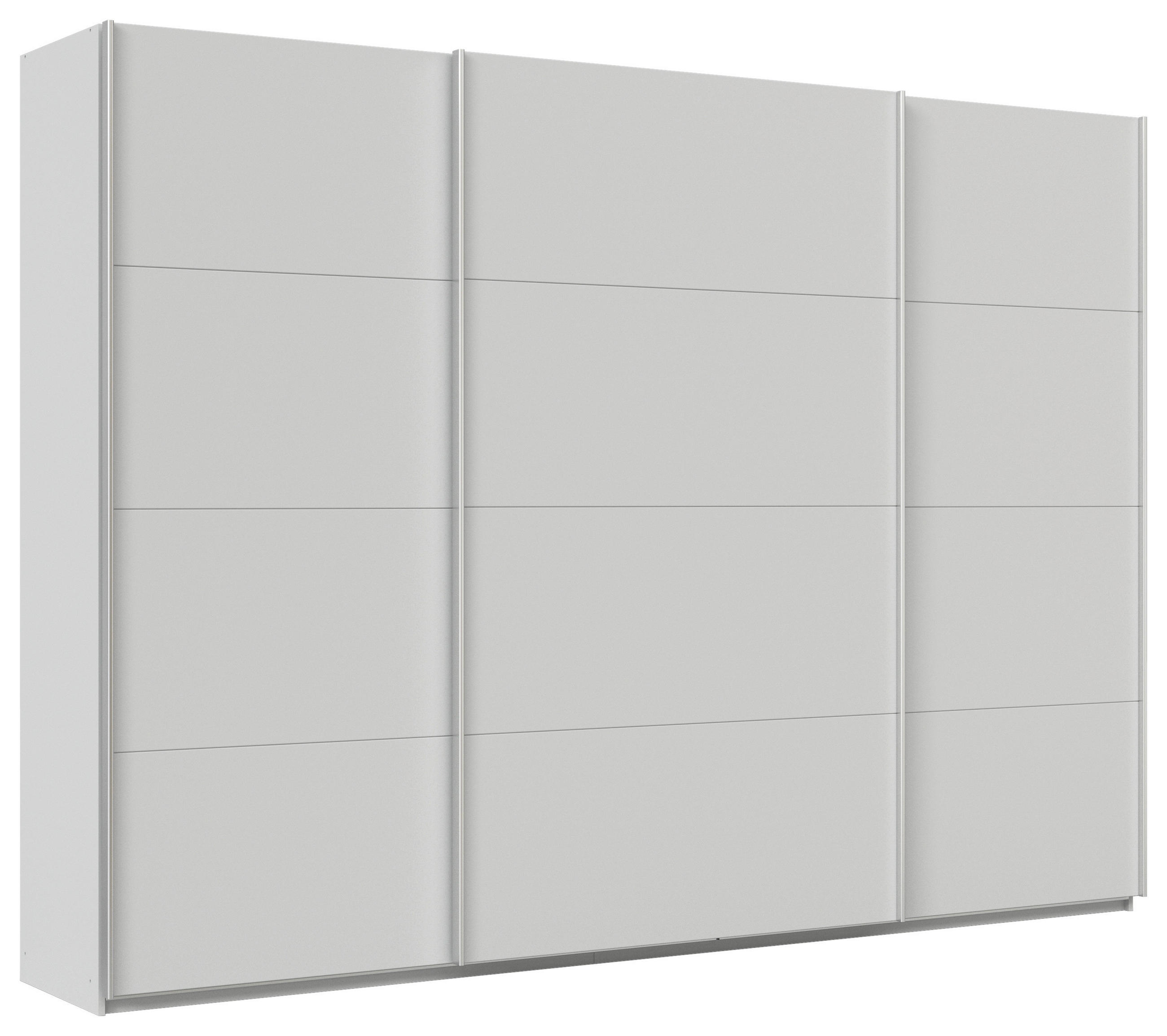 SCHWEBETÜRENSCHRANK Seidengrau  - Seidengrau/Alufarben, Konventionell, Holzwerkstoff/Metall (315/210/62cm) - Xora