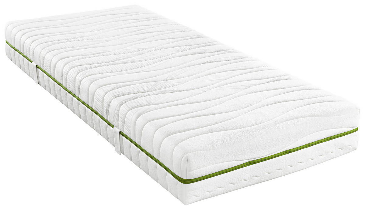 KOMFORTSCHAUMMATRATZE 90/200 cm Höhe ca. 20 cm  - Weiss, Basics, Textil (90/200cm) - Valnatura