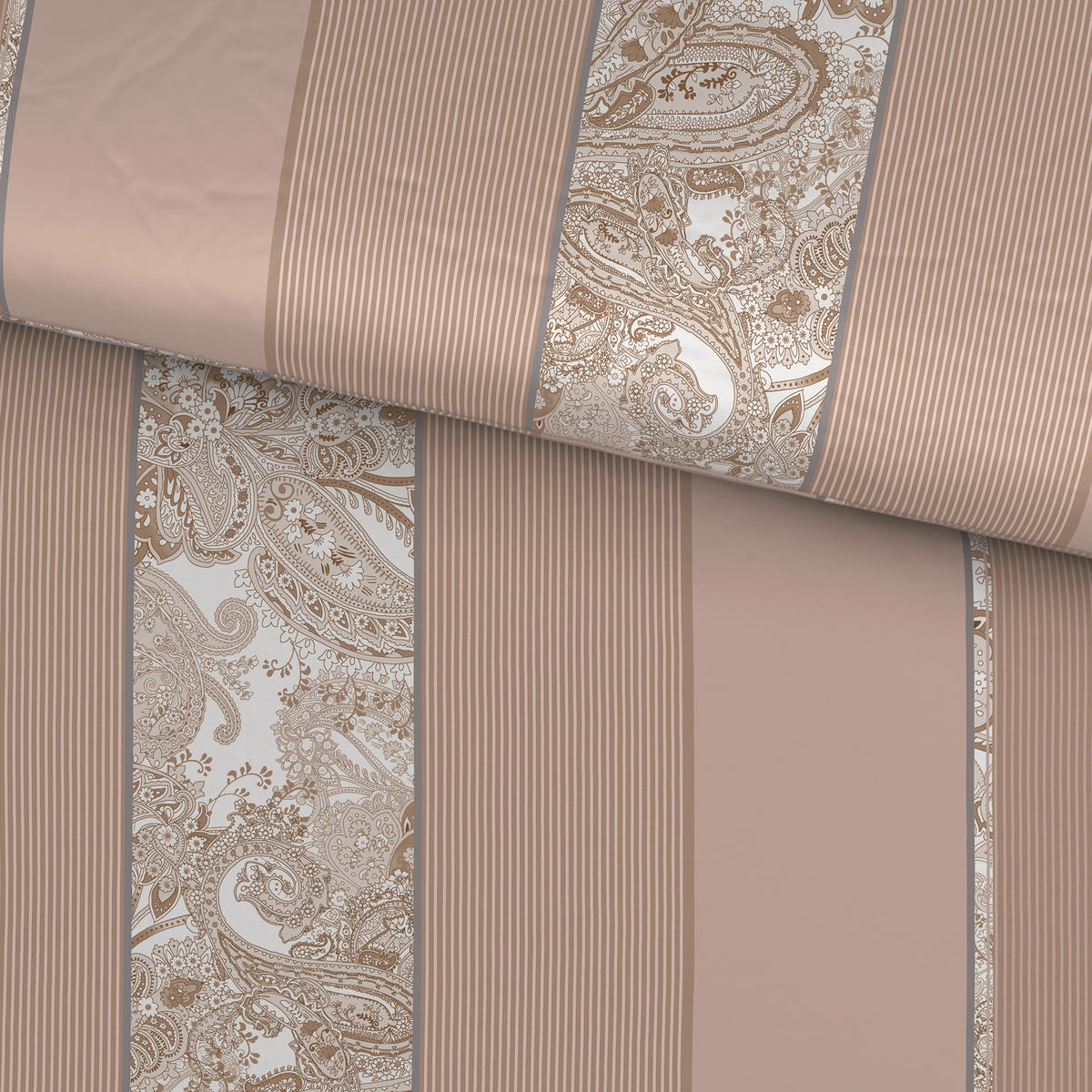 BETTWÄSCHE STRIPES DK Satin 200/200 cm  - Beige, Design, Textil (200/200cm) - Dieter Knoll