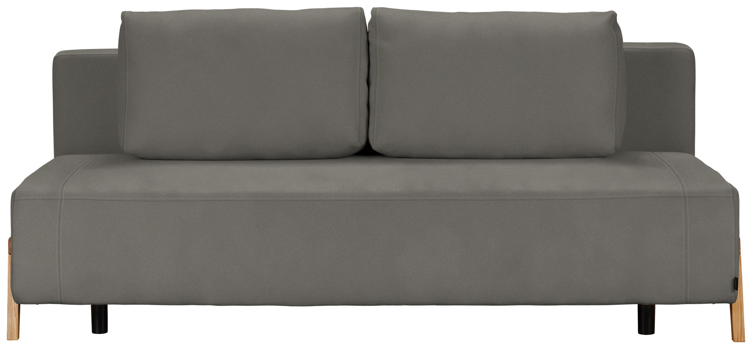 SCHLAFSOFA in Textil Graubraun  - Graubraun/Naturfarben, Design, Holz/Textil (211/88/102cm) - Niels Andersson