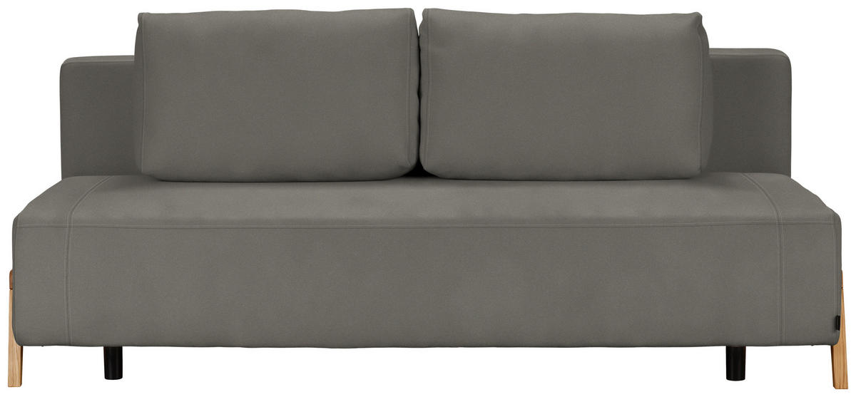 SCHLAFSOFA in Textil Graubraun  - Graubraun/Naturfarben, Design, Holz/Textil (211/88/102cm) - Niels Andersson