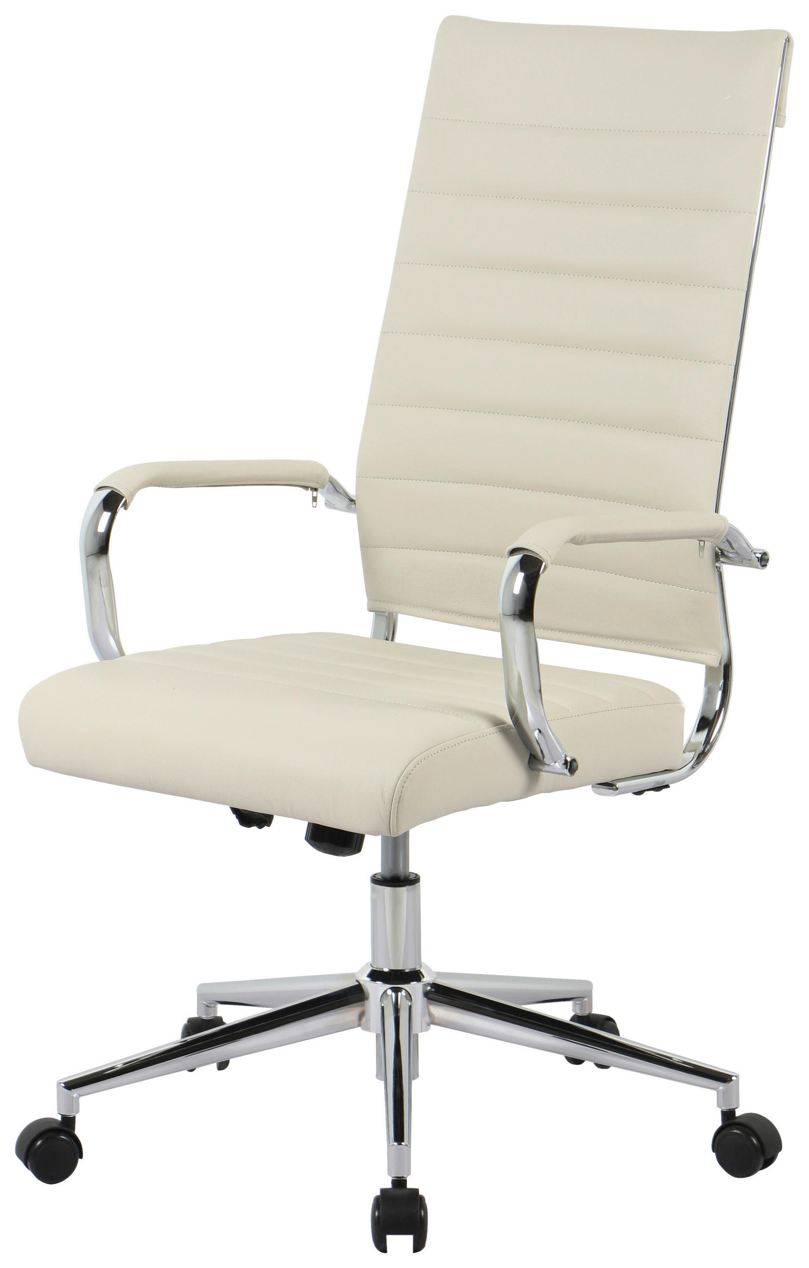 Venda Drehstuhl Chrom, Beige 63.5x104-113x55.5 cm