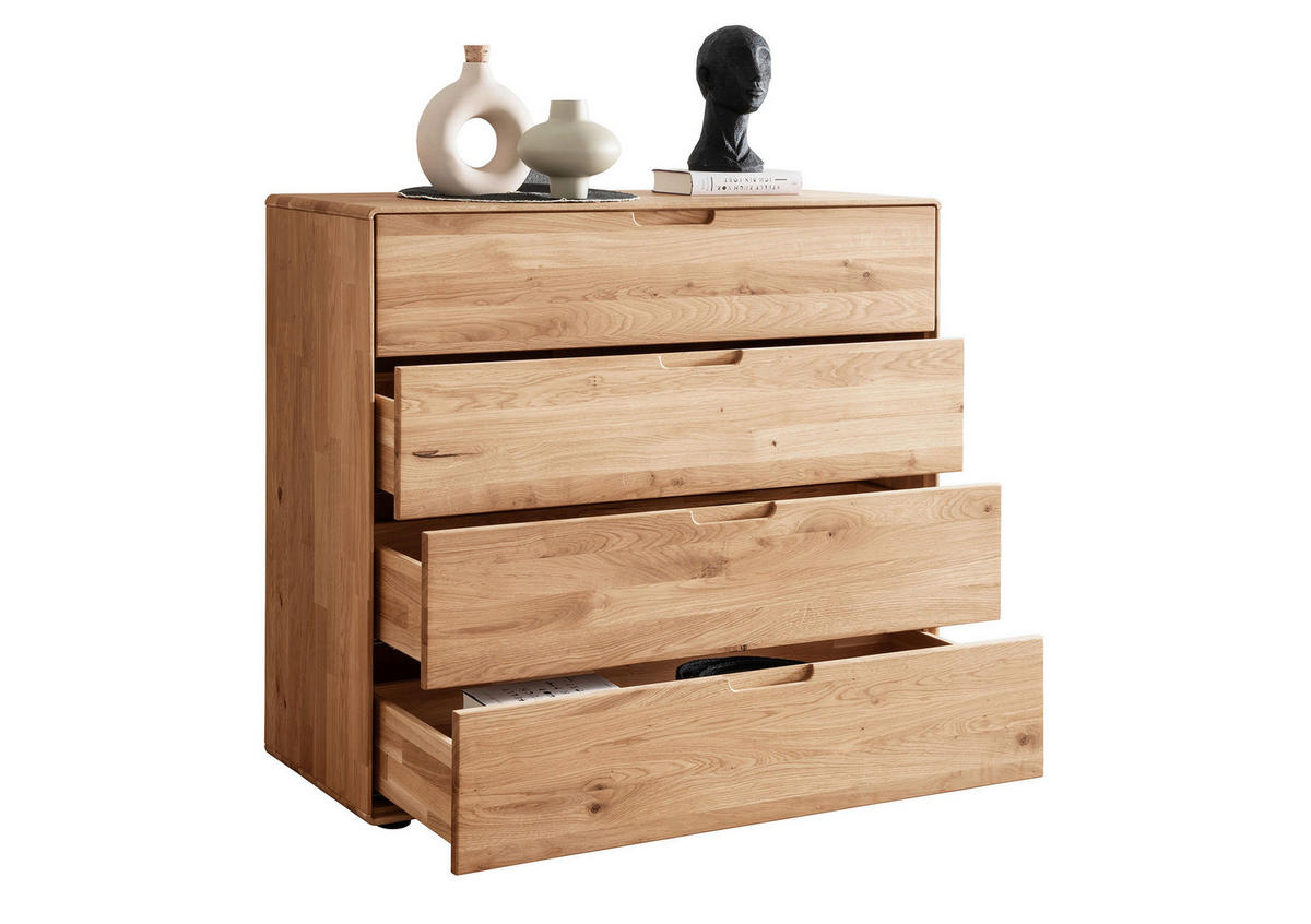 KOMMODE , 100/91/40 cm, 4 Schublade(n)  - Wildeiche, Design, Holz (100/91/40cm) - Livetastic