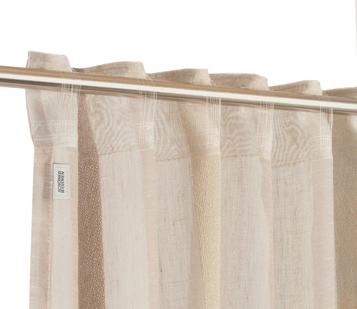 FERTIGVORHANG  halbtransparent  130/250 cm   - Sandfarben, Basics, Textil (130/250cm) - Schöner Wohnen