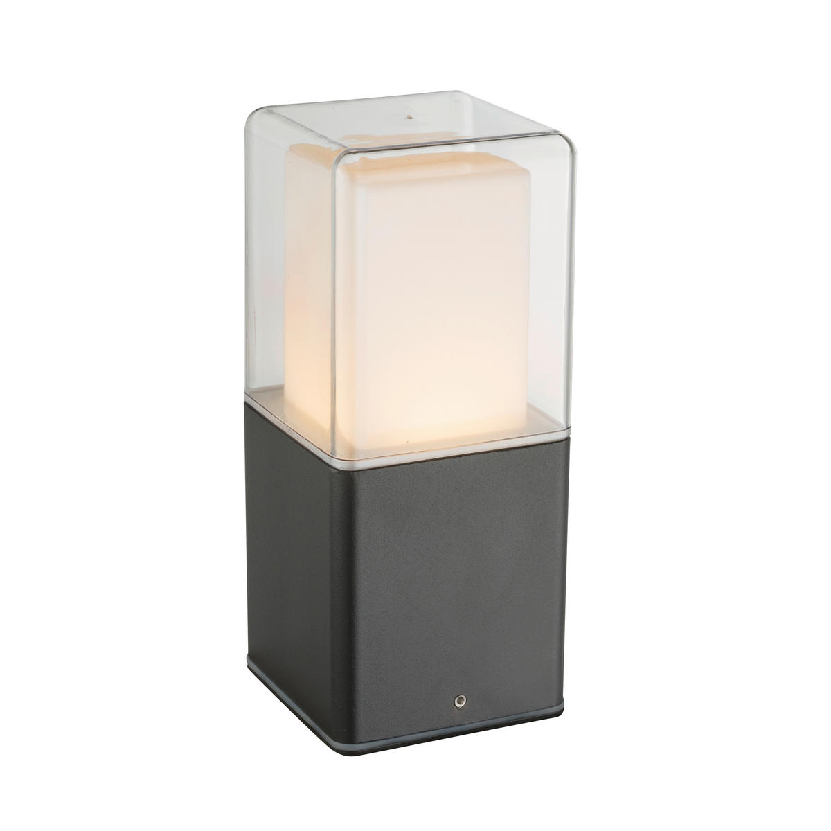 GOLVLAMPA UTOMHUS - klar/opal, Design, metall/plast (8,5/8,5/20cm) - Globo