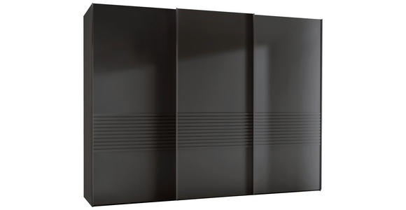 SCHWEBETÜRENSCHRANK 250/217/67 cm 3-türig Graphitfarben - Graphitfarben, Design, Holzwerkstoff/Metall (250/217/67cm) - Novel