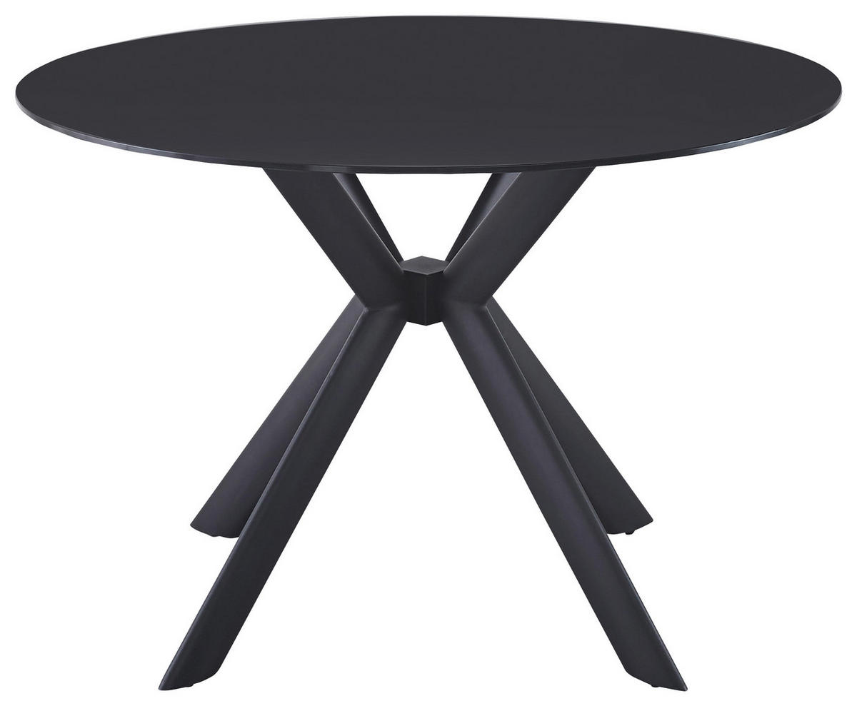 JEDILNA MIZA, črna  - črna, Design, kovina/steklo (110/76,5/110cm) - Hom`in