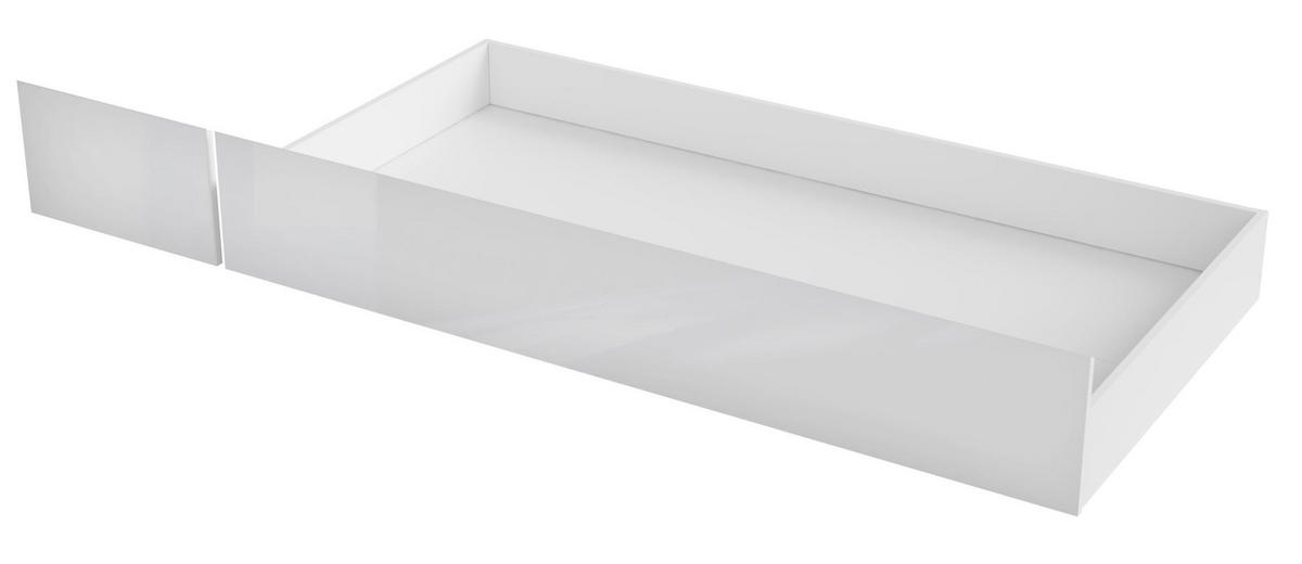 FIOKA ZA POSTELJINU    199/26/79,5 cm   - bela visoki sjaj/bela, Dizajnerski, pločasti materijal (199/26/79,5cm) - Carryhome