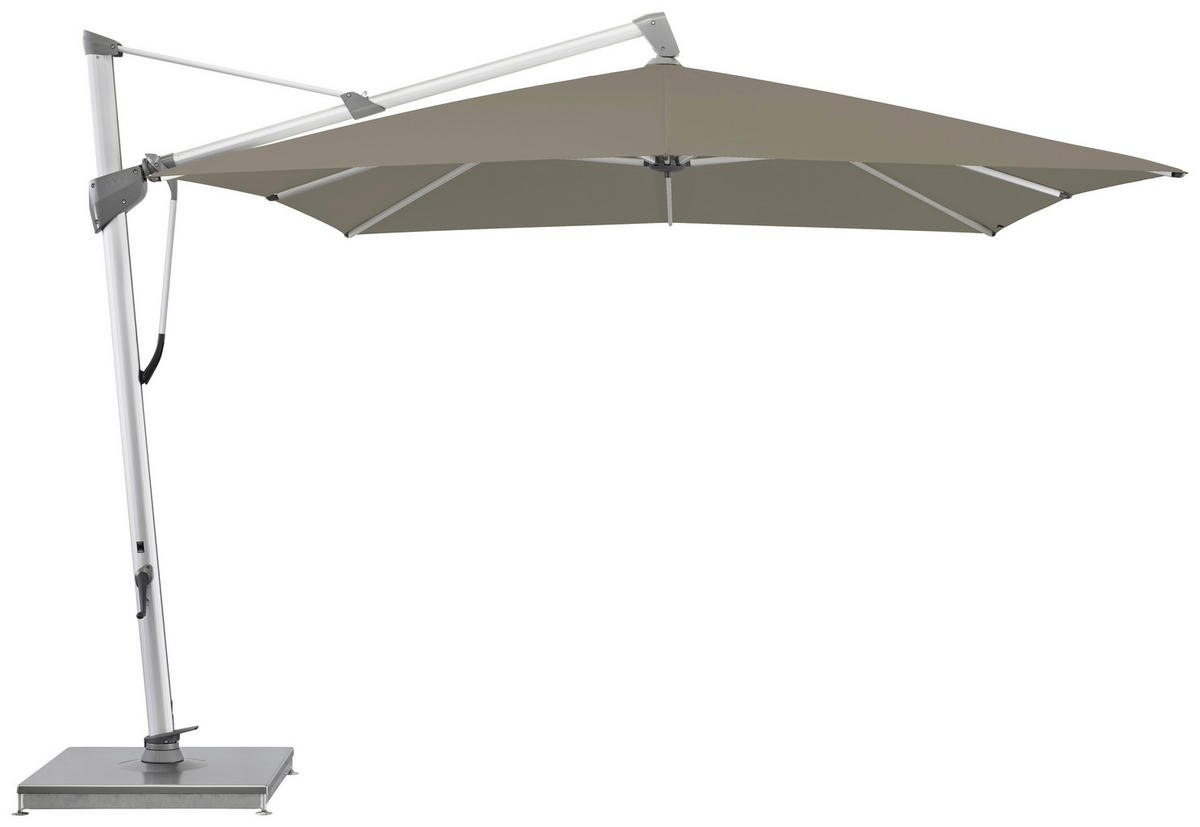 AMPELSCHIRM  300/300 cm  - Taupe/Silberfarben, Modern, Textil/Metall (300/300cm) - Glatz