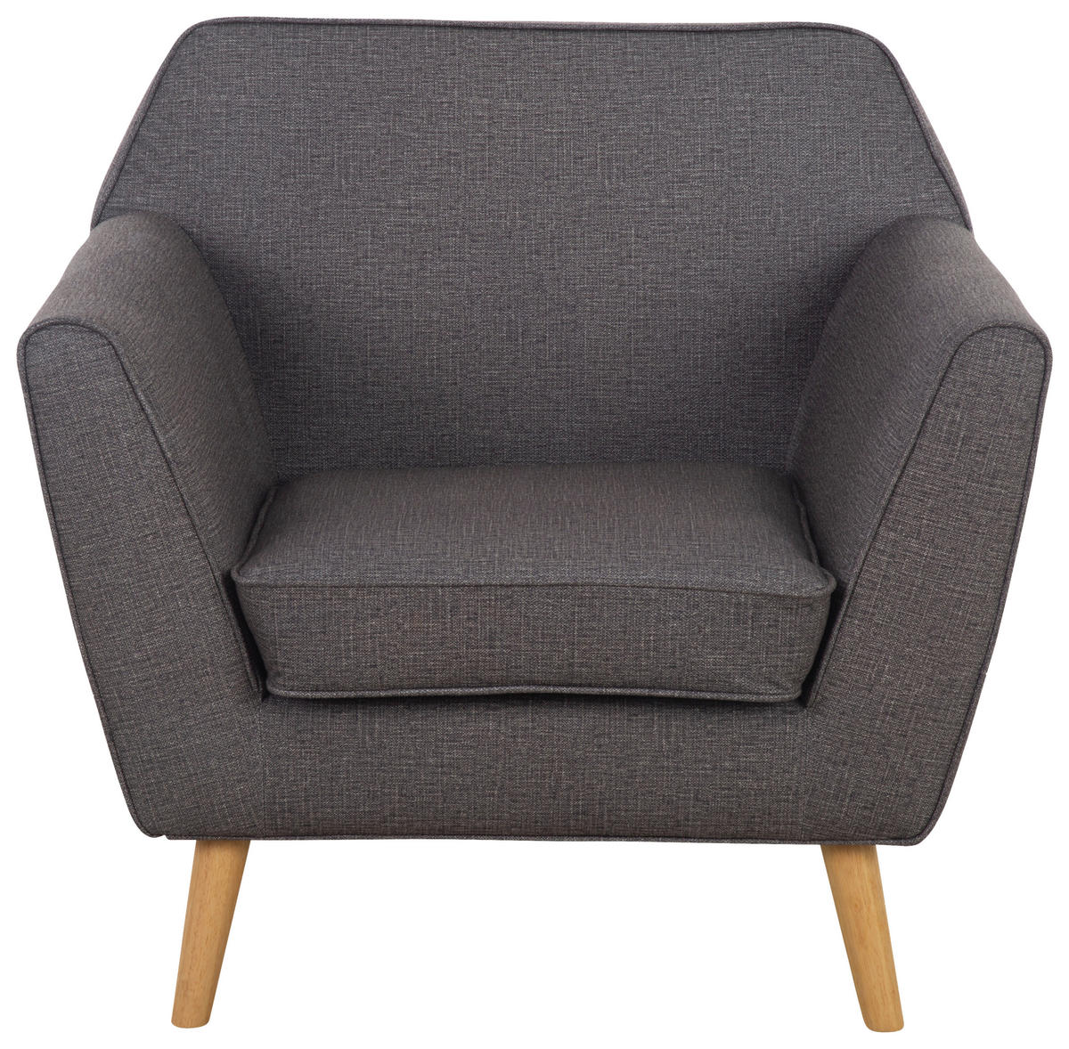 SEDACIA ZOSTAVA, textil, tmavosivá - prírodná farba/tmavosivá, Modern, drevo/textil (178.5/83/79cm) - P & B