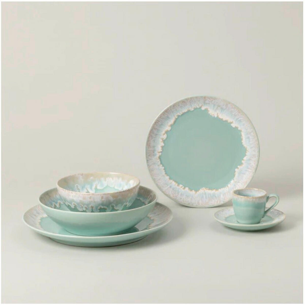 KOMBISERVICE Taormina 30-teilig  - Türkis, Basics, Keramik - Costa Nova