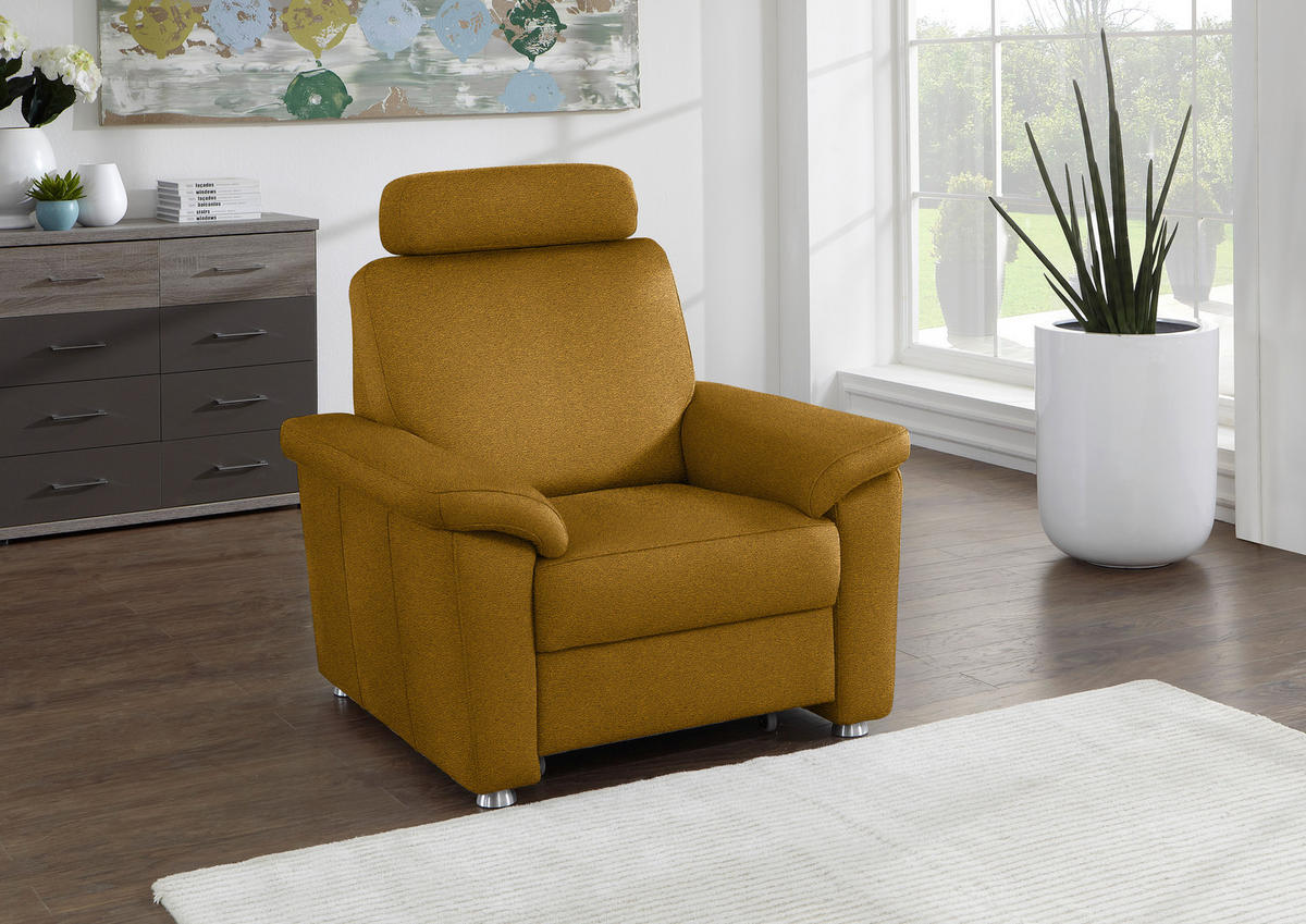 FERNSEHSESSEL in Webstoff Schilfgrün  - Schilfgrün/Silberfarben, Konventionell, Textil/Metall (102/91/91-159cm) - Beldomo System