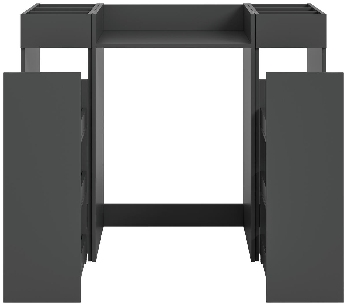 WASCHMASCHINENSCHRANK 124/101/60 cm Anthrazit  - Anthrazit/Schwarz, Basics, Holzwerkstoff/Kunststoff (124/101/60cm) - MID.YOU