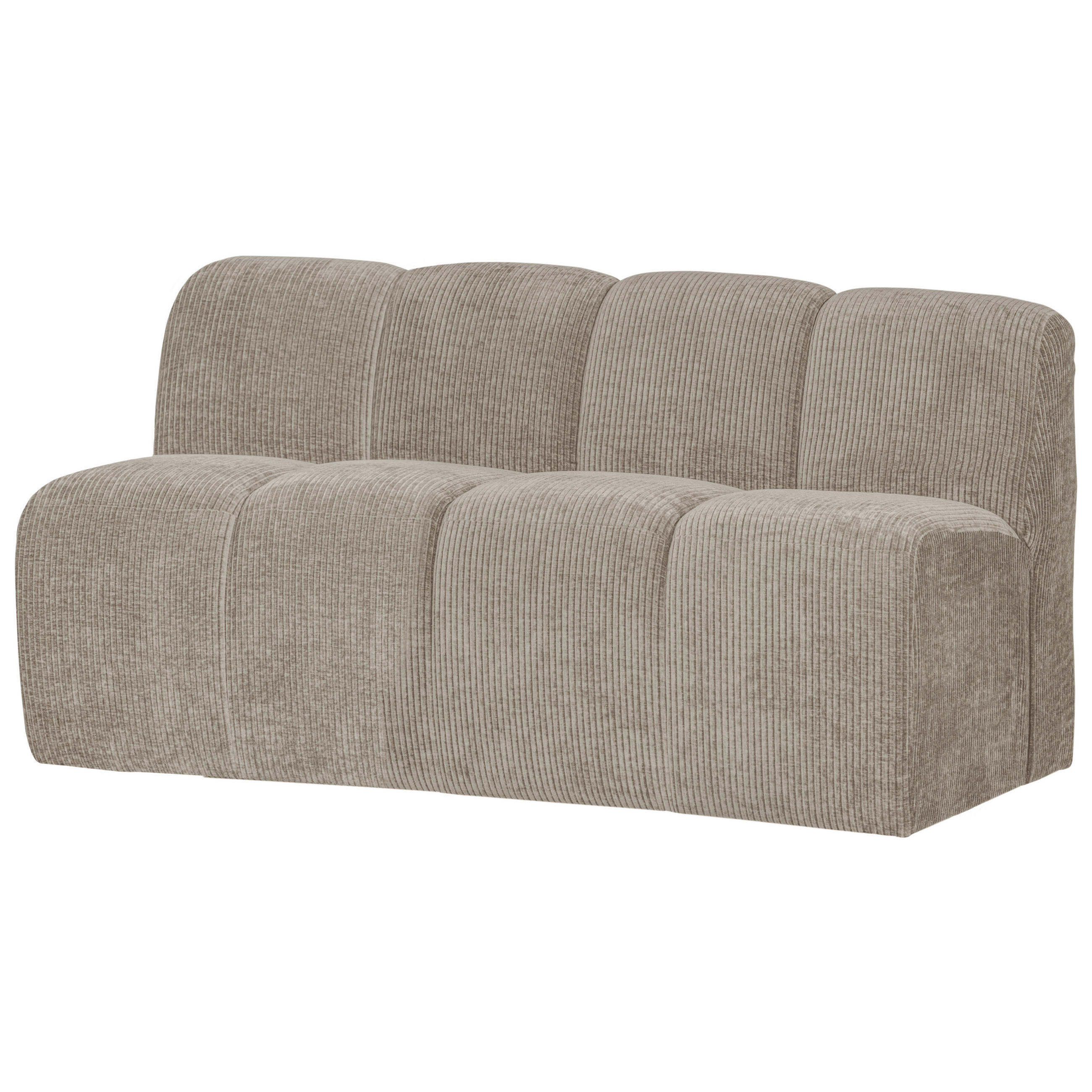 SITZBANK 164/83/73 cm gerippt Sandfarben Kunststoff  - Sandfarben/Schwarz, MODERN, Kunststoff/Textil (164/83/73cm) - Livetastic