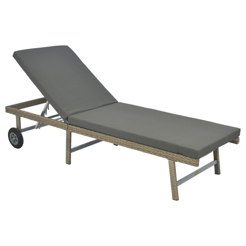 Sonnenliege Navarra Metall/kunststoff Mit Rollen