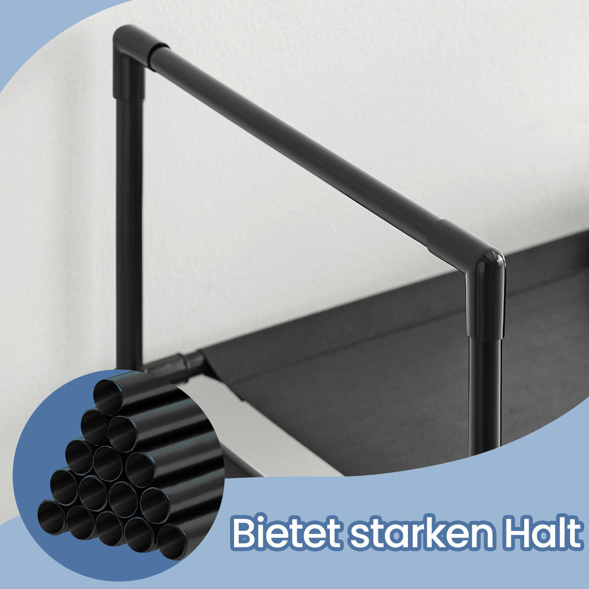 SCHUHREGAL Schwarz  - Schwarz, Basics, Textil/Metall (45/173/28cm)