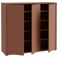 SCHUHSCHRANK Alice Springs  in 109,2/99,1/34,9 cm  - Terracotta/Grau, MODERN, Holzwerkstoff/Kunststoff (109,2/99,1/34,9cm) - Xora