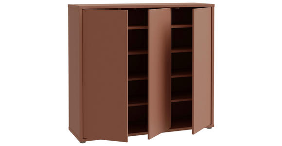 SCHUHSCHRANK Alice Springs  in 109,2/99,1/34,9 cm  - Terracotta/Grau, MODERN, Holzwerkstoff/Kunststoff (109,2/99,1/34,9cm) - Xora