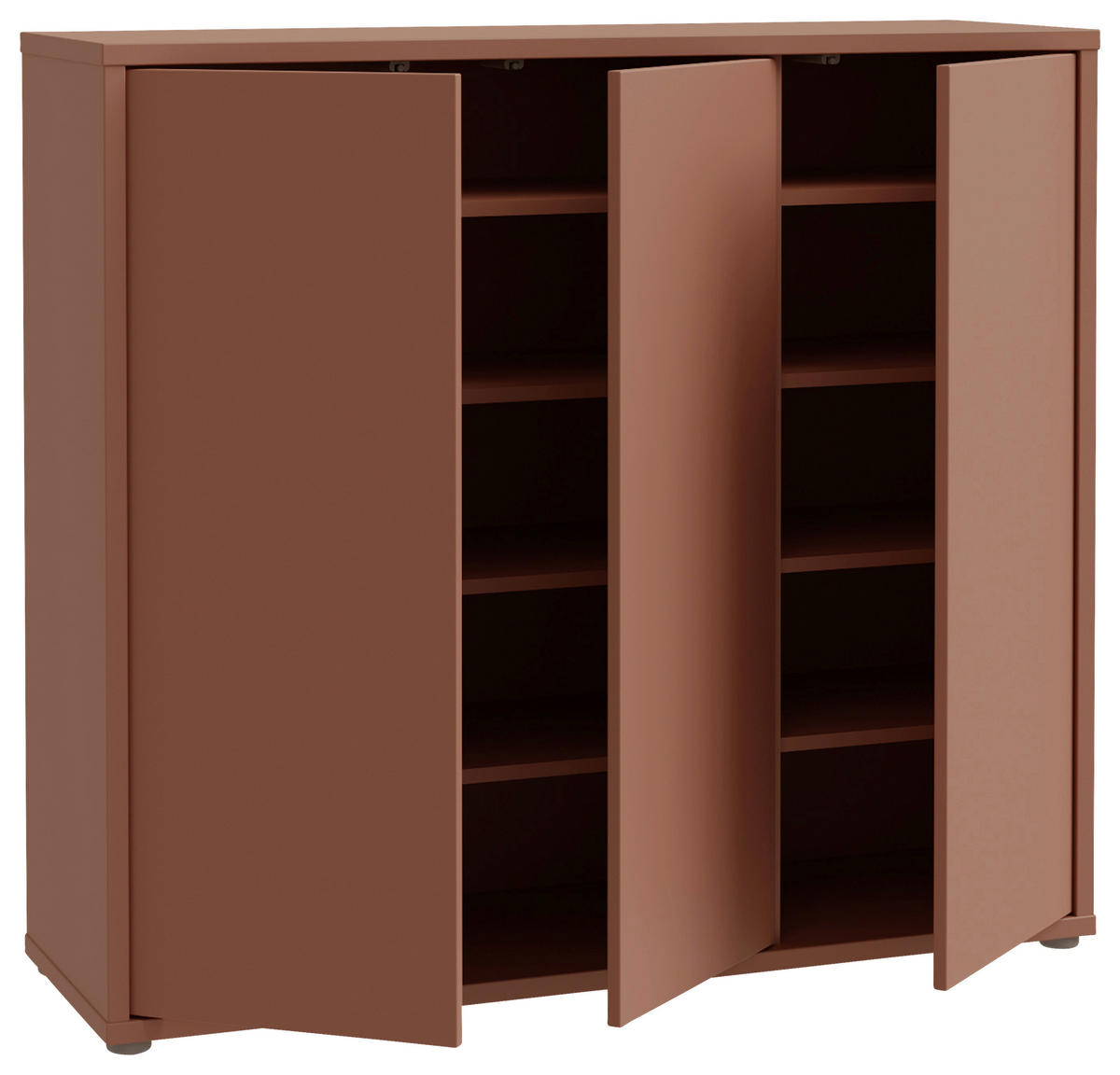 SCHUHSCHRANK Alice Springs  in 109,2/99,1/34,9 cm  - Terracotta/Grau, MODERN, Holzwerkstoff/Kunststoff (109,2/99,1/34,9cm) - Xora