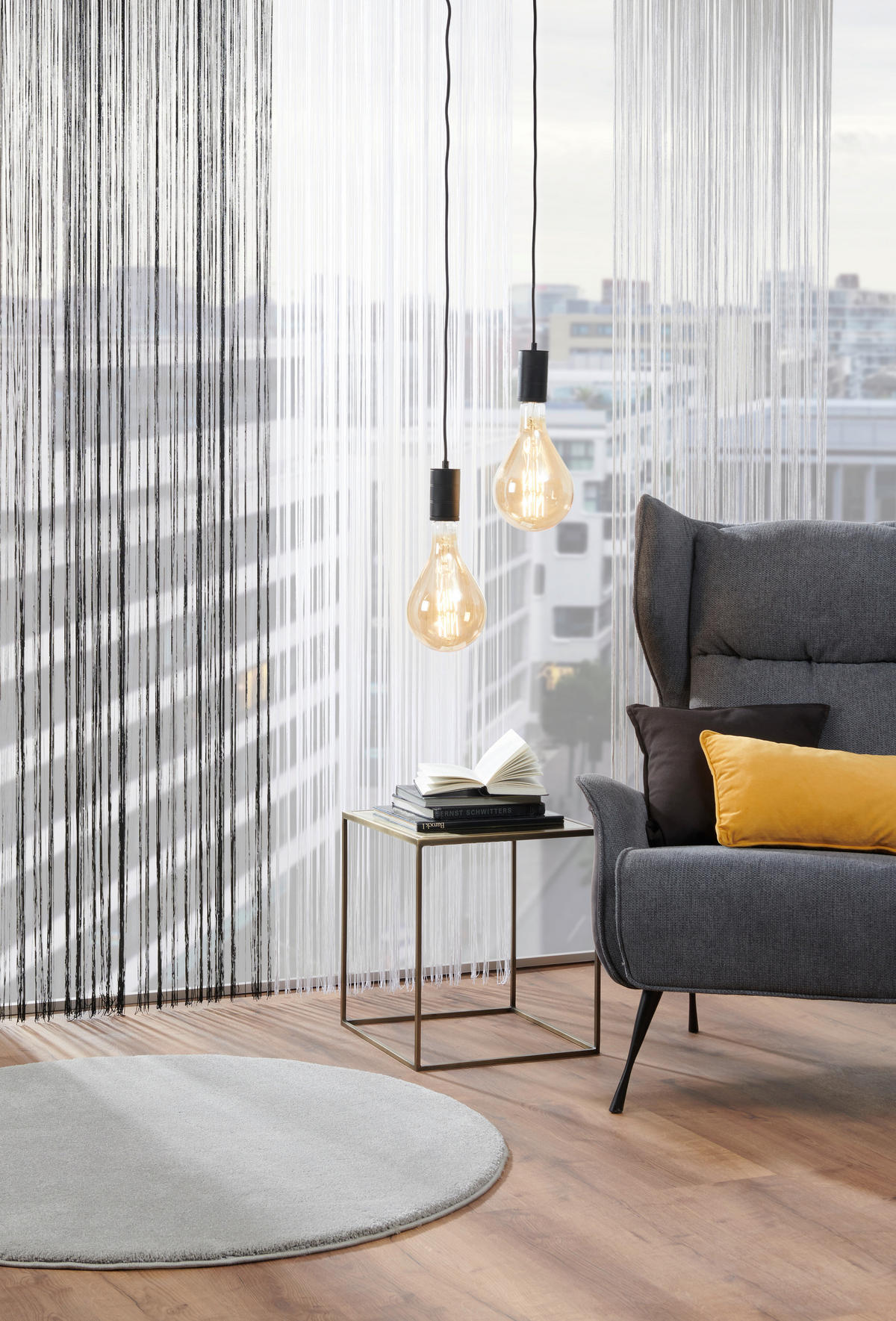 PROVÁZKOVÝ ZÁVĚS, barvy stříbra, 90/245 cm - barvy stříbra, Basics, textil (90/245cm) - Boxxx