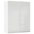 SCHWEBETÜRENSCHRANK 201/223/67 cm 2-türig Weiß  - Weiß, KONVENTIONELL, Glas/Holzwerkstoff (201/223/67cm) - Novel