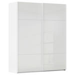 SCHWEBETÜRENSCHRANK 181/223/67 cm 2-türig Weiß  - Weiß, KONVENTIONELL, Glas/Holzwerkstoff (181/223/67cm) - Novel