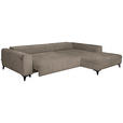 ECKSOFA  in Chenille Taupe  279/222 cm  - Taupe/Schwarz, KONVENTIONELL, Kunststoff/Textil (279/222cm) - Hom`in