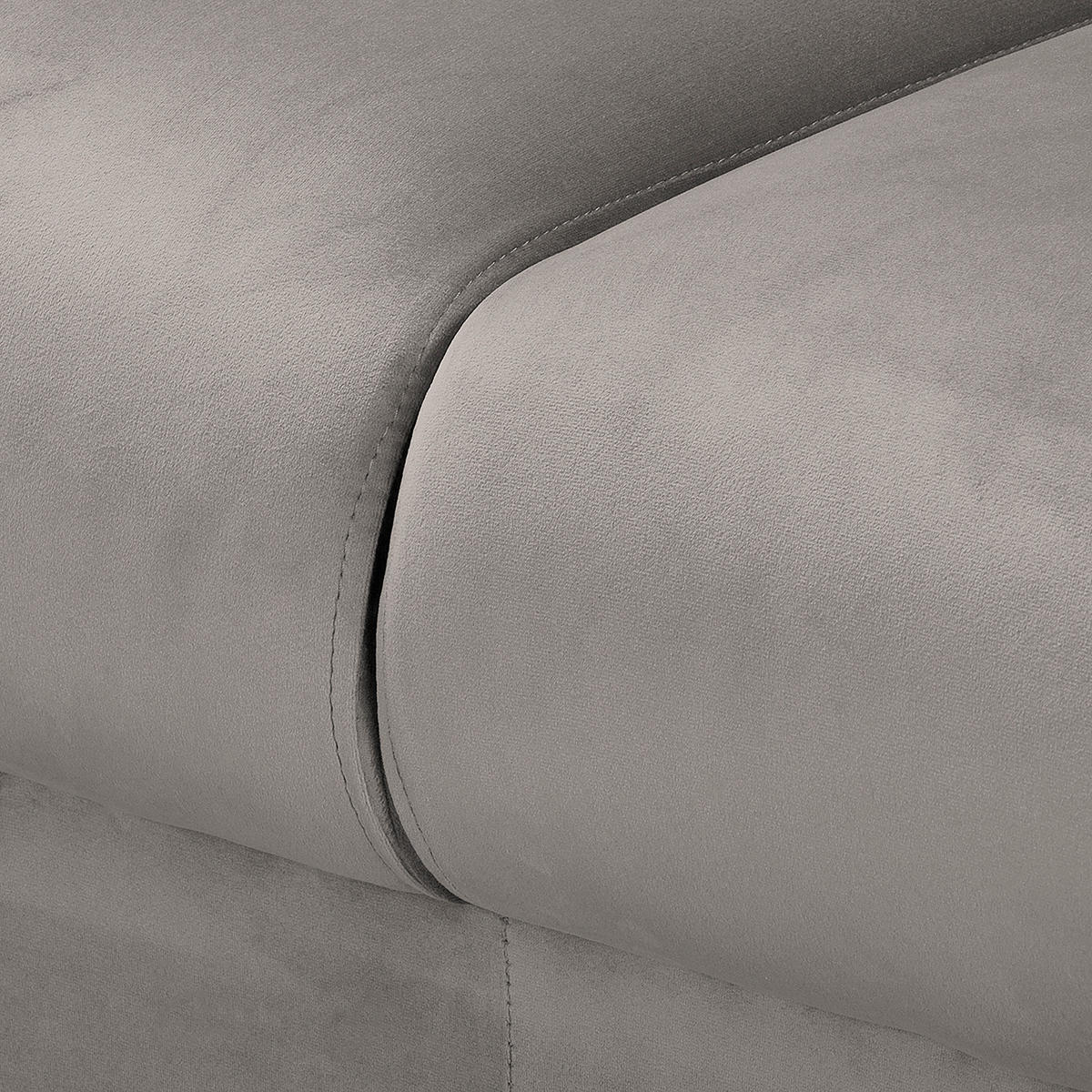 3-SITZER-SOFA in Mikrofaser Grau  - Wengefarben/Grau, Design, Holz/Textil (193/86/87cm) - Livetastic