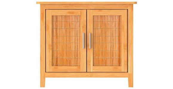 WASCHBECKENUNTERSCHRANK 67,0/60,0/28,0 cm - Silberfarben/Braun, Natur, Holz/Metall (67,0/60,0/28,0cm) - Carryhome