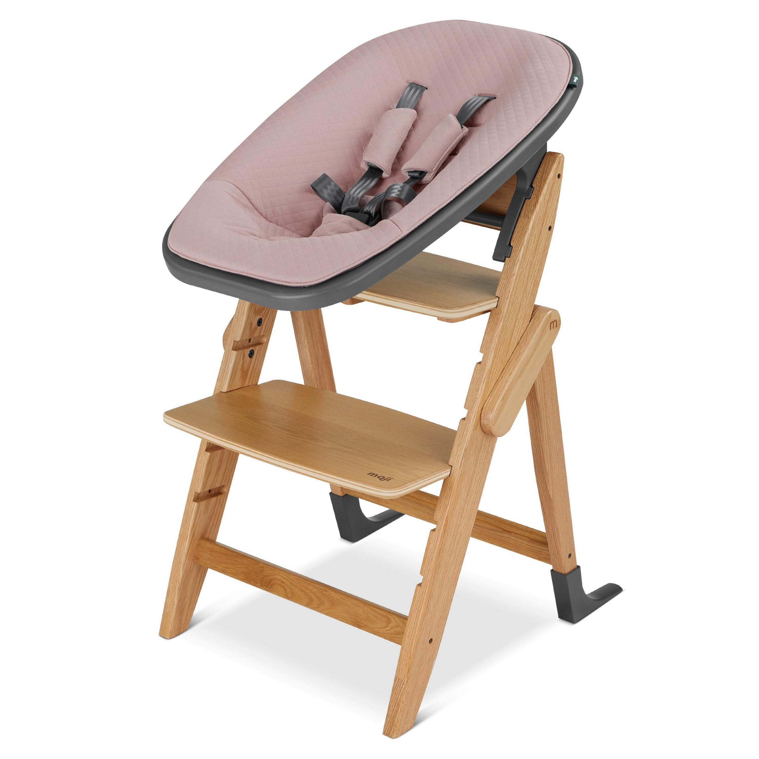 STOLČEK ZA HRANJENJE-LUPINICA  Yippy    67/22/44 cm       sivoroza, temno siva  - sivoroza/temno siva, Basics, umetna masa/tekstil (67/22/44cm) - moji