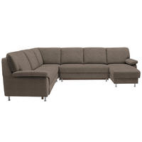 WOHNLANDSCHAFT Hellbraun  - Hellbraun, KONVENTIONELL, Textil/Metall (250/313/155cm) - Ada Austria
