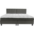 BOXSPRINGBETT 240/200 cm  in Dunkelgrau  - Wengefarben/Dunkelgrau, Trend, Holz/Textil (240/200cm) - Esposa