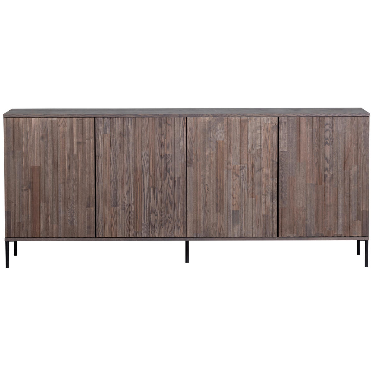 SIDEBOARD 200/85/44 cm  - Schwarz/Braun, Design, Holz/Metall (200/85/44cm) - Livetastic