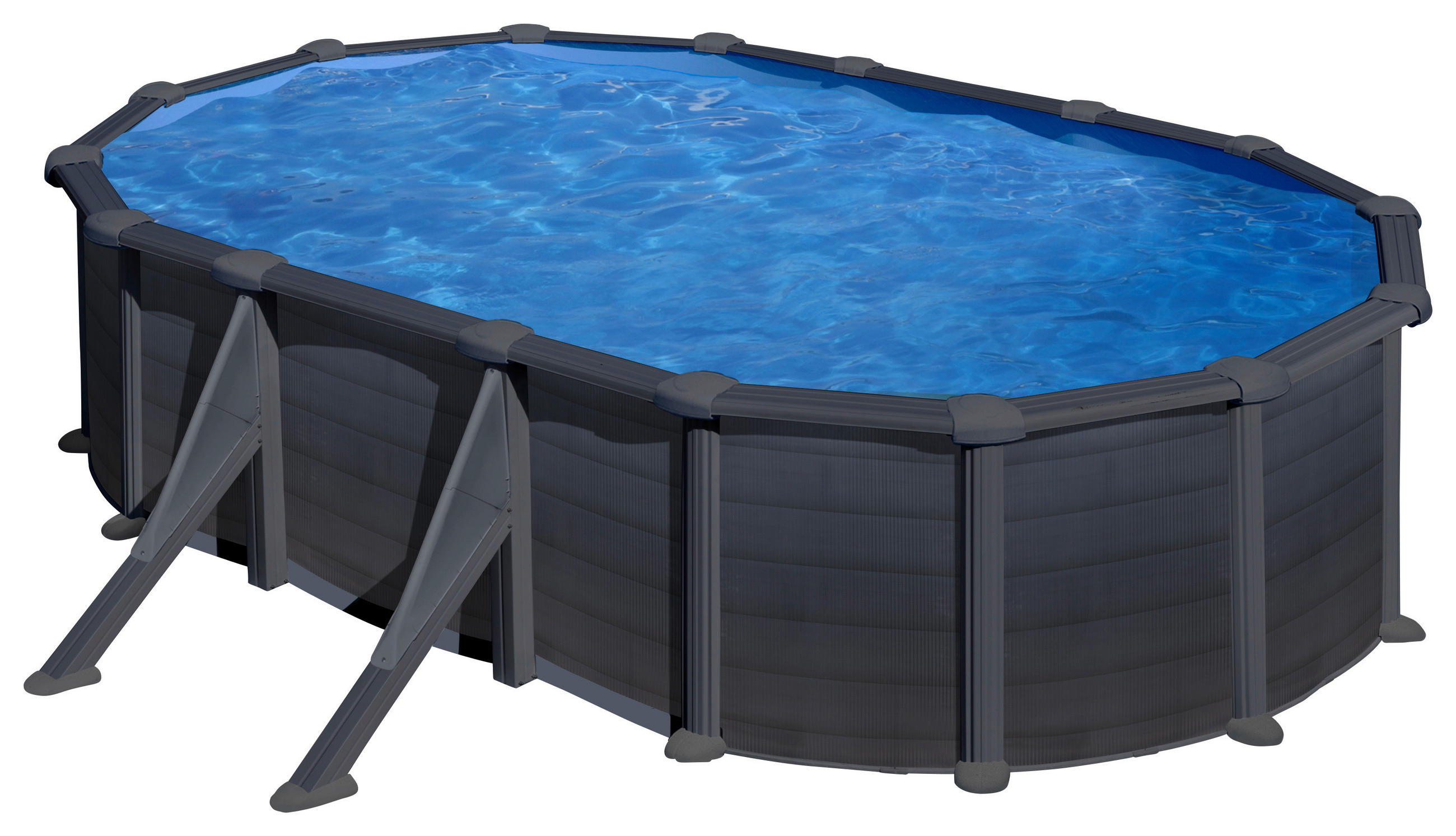 POOL SET GRE KITPROV508GF 2021 527/500/132 cm  - Graphitfarben, KONVENTIONELL (527/500/132cm) - Gre