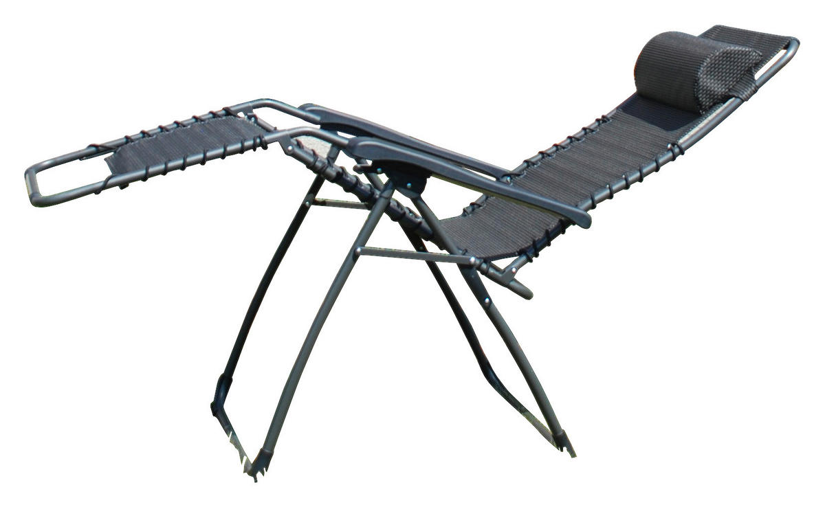 GARTEN-RELAXSESSEL Stahl  - Anthrazit, KONVENTIONELL, Kunststoff/Textil (67/120/67cm)