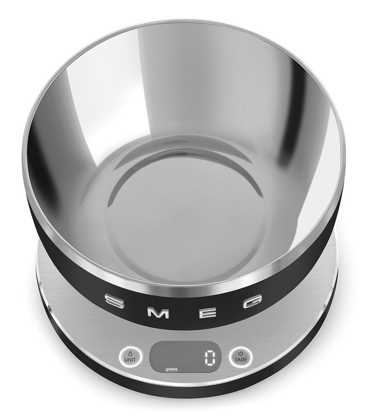 ELEKTRISCHE KÜCHENWAAGE  - Edelstahlfarben/Schwarz, Basics, Kunststoff/Metall (20,5/15/20,5cm) - SMEG