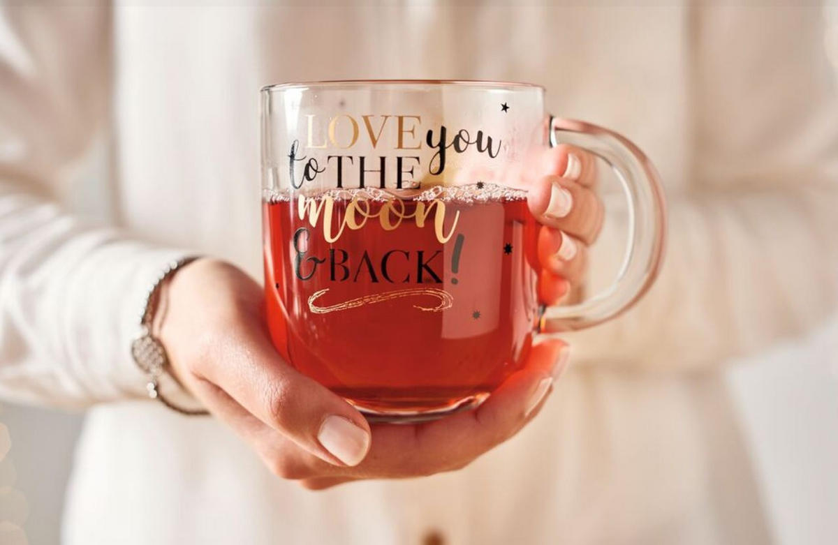 TASSE 400 ml  - Klar/Goldfarben, Basics, Glas (14/15/8,7cm) - Leonardo