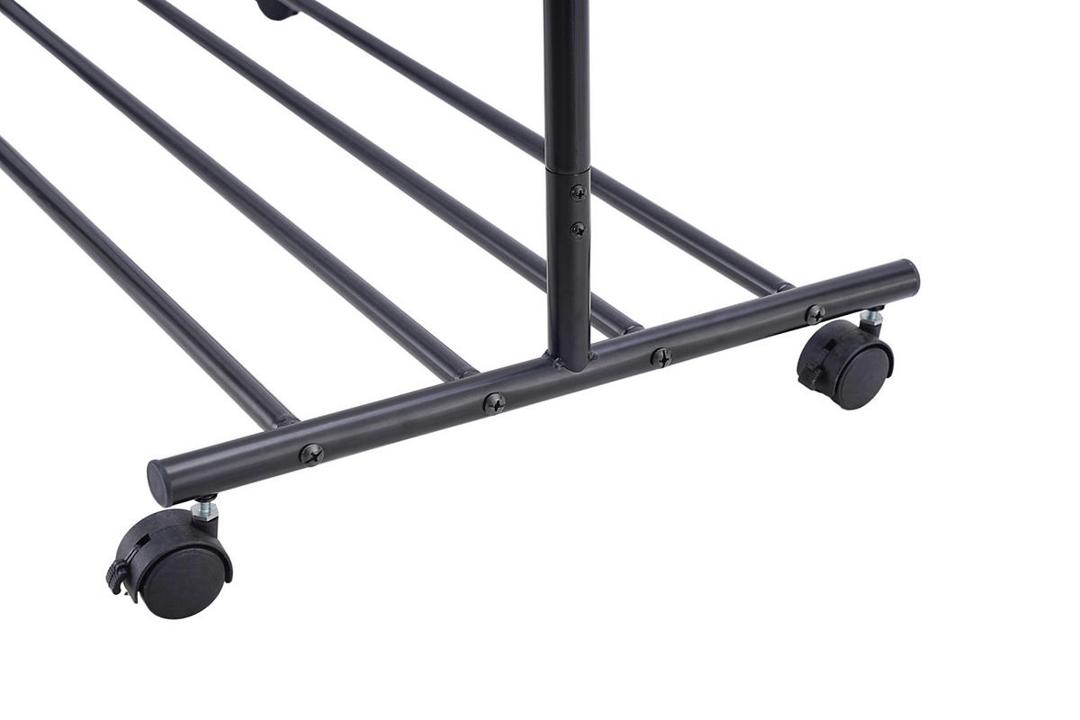 KLEIDERWAGEN in Schwarz 84.5/170.5/45 cm   - Schwarz, Basics, Kunststoff/Metall (84.5/170.5/45cm) - Boxxx