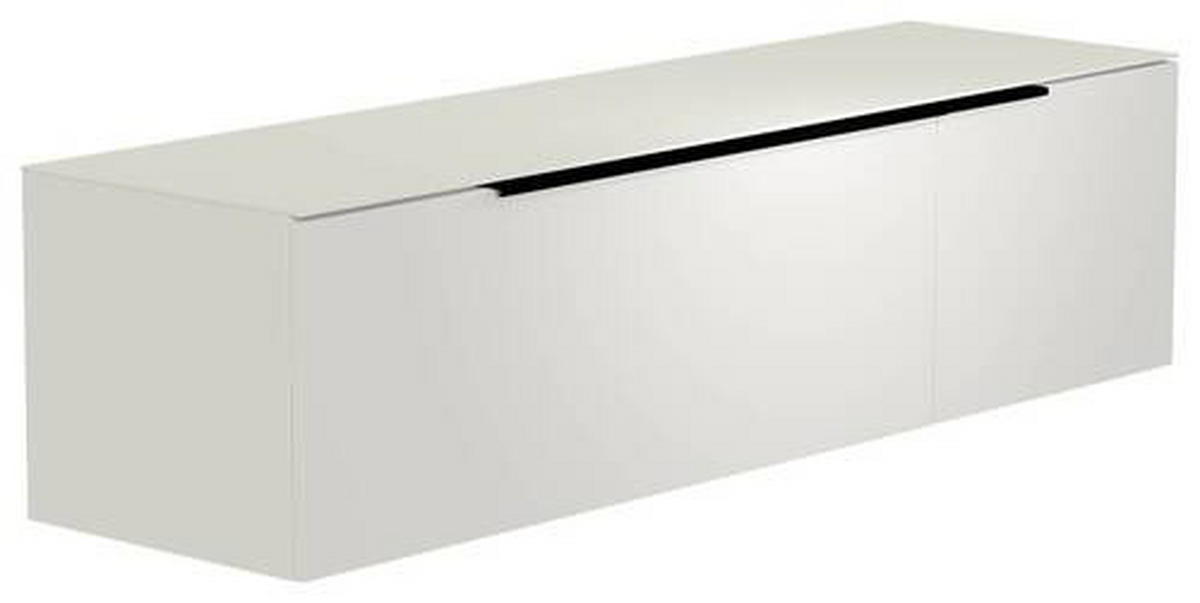 LOWBOARD  in 160/41/45 cm  - Schwarz/Weiß, Design, Glas/Holzwerkstoff (160/41/45cm) - Moderano