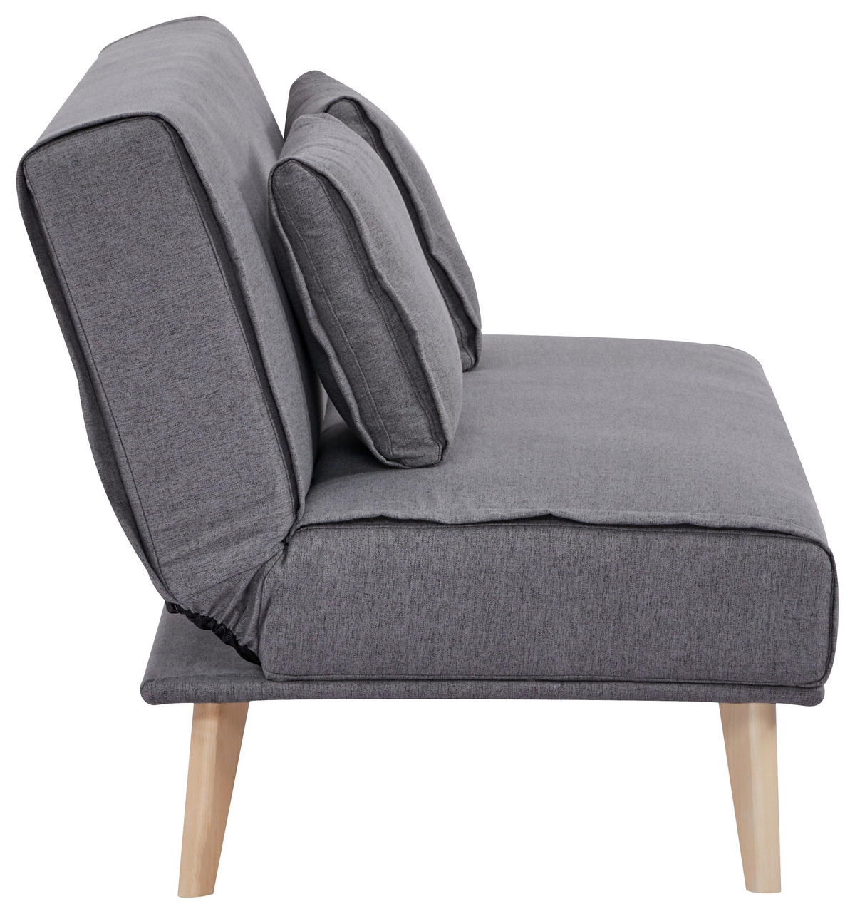 SCHLAFSOFA in Webstoff Grau  - Naturfarben/Grau, Design, Holz/Textil (180/82/83cm) - MID.YOU