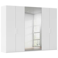 DREHTÜRENSCHRANK 301/223/61 cm,  in Weiß, 6-türig  - Weiß, Basics, Glas/Holzwerkstoff (301/223/61cm) - Novel