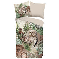 WENDEBETTWÄSCHE Kirja Biber 155/220 cm  - Beige/Braun, Design, Textil (155/220cm)