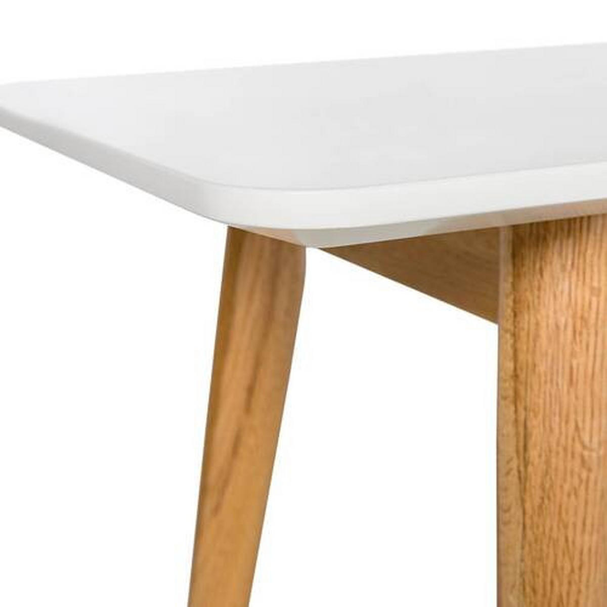 SITTBÄNK i trä, trämaterial vit, ekfärgad  - vit/ekfärgad, Modern, trämaterial/trä (160/46/40cm) - home24