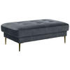 HOCKER in Textil Blaugrau  - Blaugrau/Schwarz, MODERN, Textil (125/42/72cm) - Trendmanufaktur