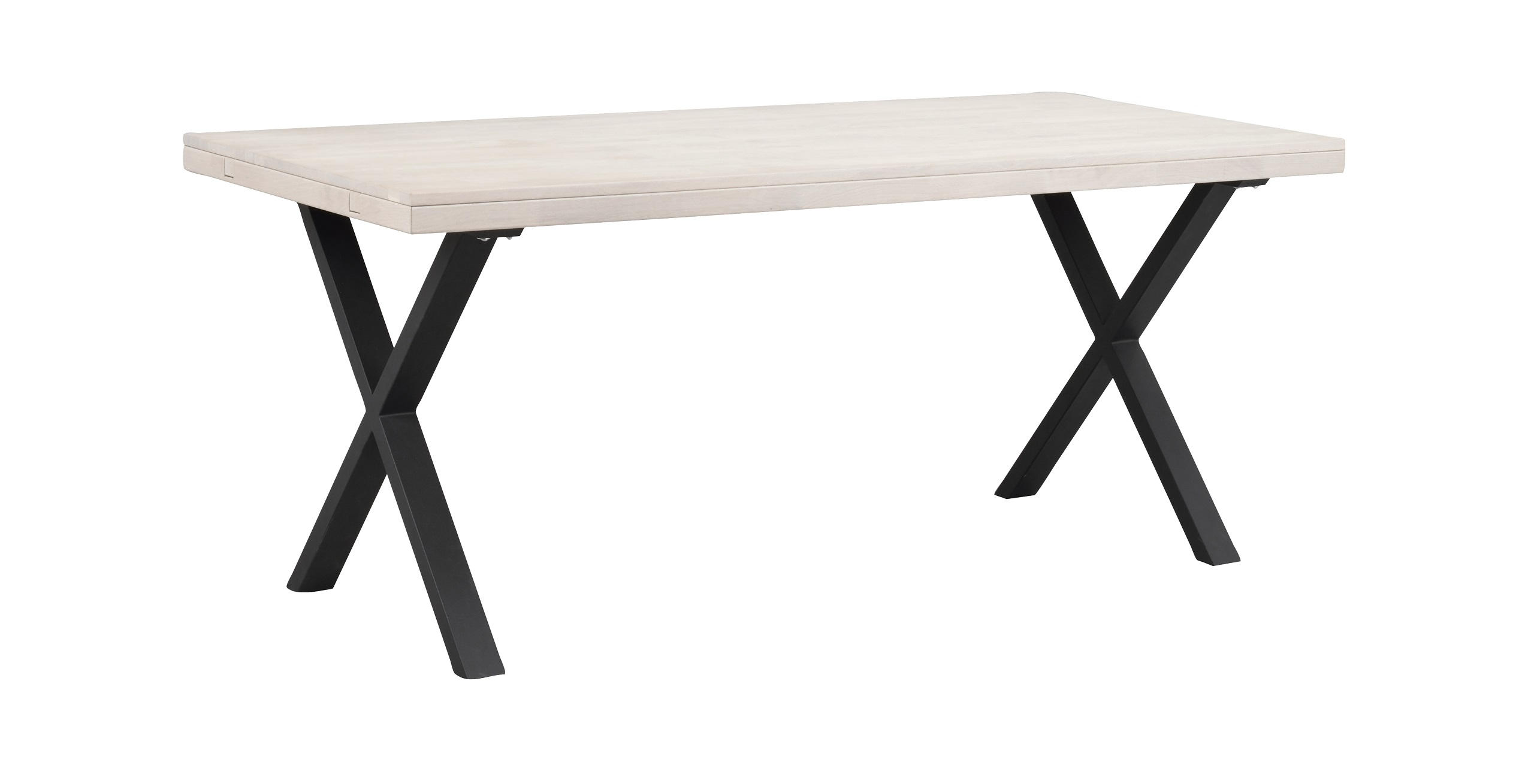 MATBORD i trä, metall 170/95/75 cm   - vit/svart, Klassisk, metall/trä (170/95/75cm) - Rowico