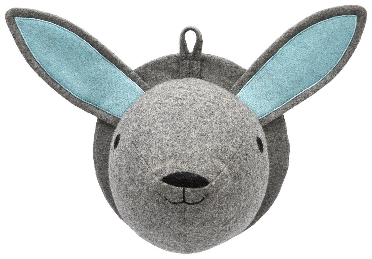 BABYWANDDEKO - Grau/Hellblau, Basics, Textil (30/45/23cm) - Patinio