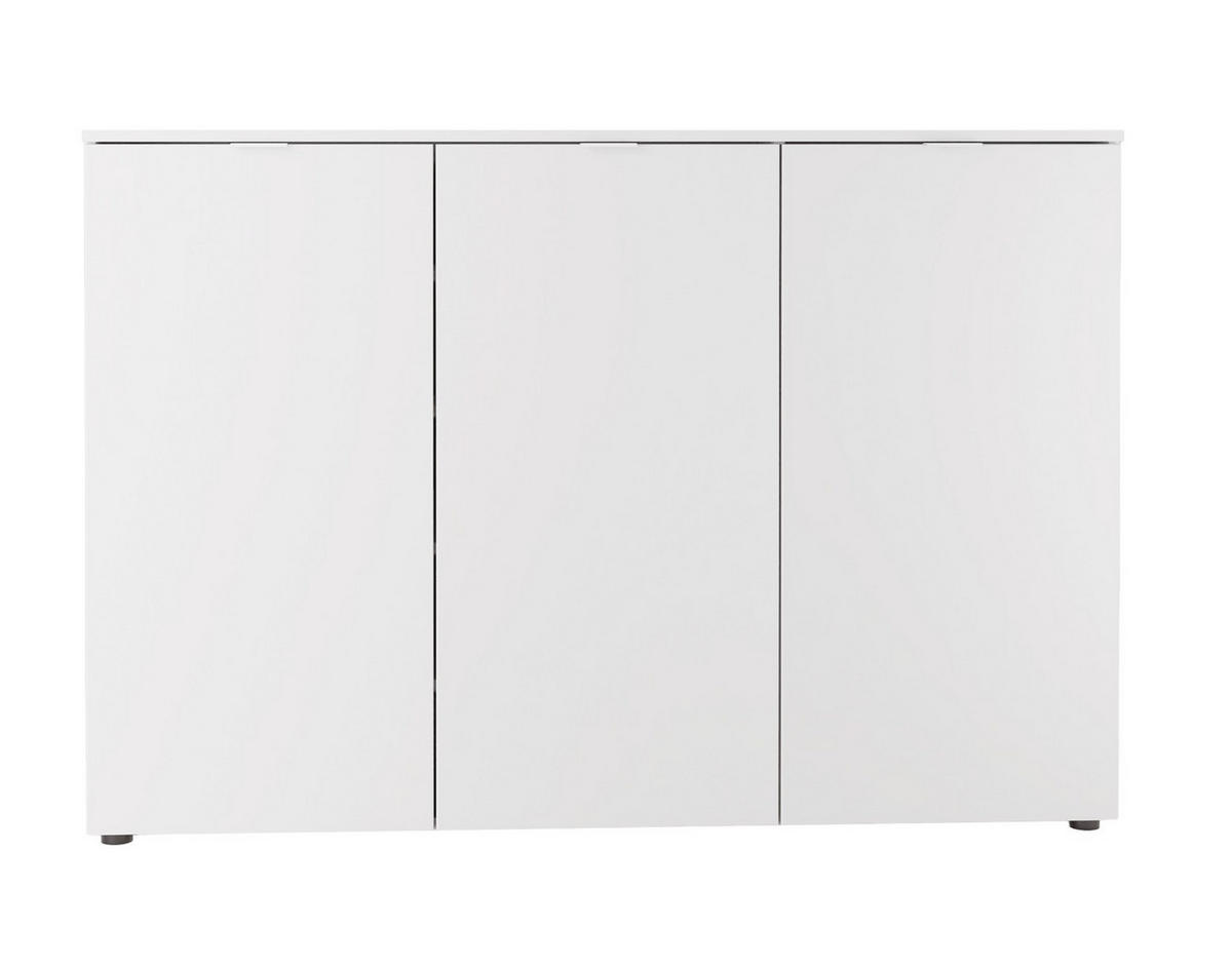 SCHUHSCHRANK Weiß  - Schwarz/Weiß, Design, Holzwerkstoff/Metall (100/103/22cm) - Livetastic