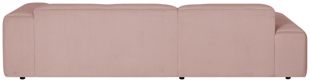 ECKSOFA HANNAH Rosa Cord  - Schwarz/Rosa, Design, Kunststoff/Textil (200/304cm) - MID.YOU