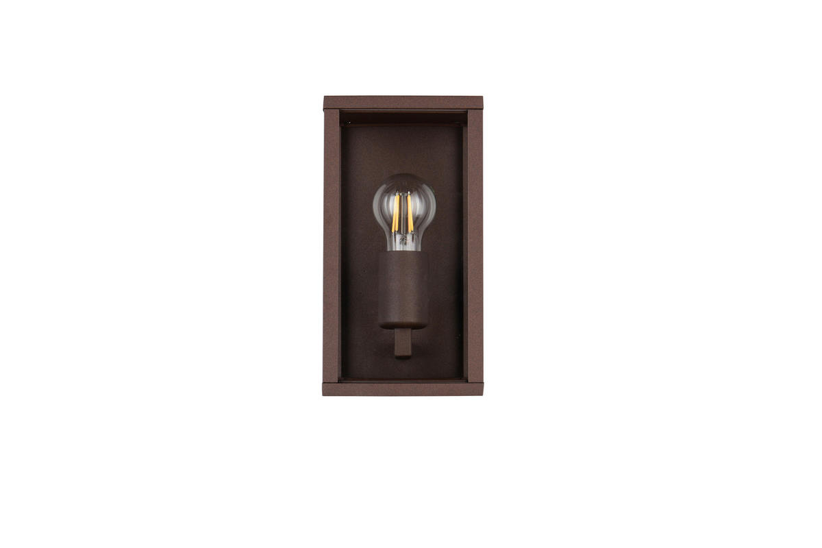 AUSSENWANDLEUCHTE Garonne 14/26/14 cm  - Klar/Rostfarben, KONVENTIONELL, Glas/Metall (14/26/14cm) - Trio Leuchten